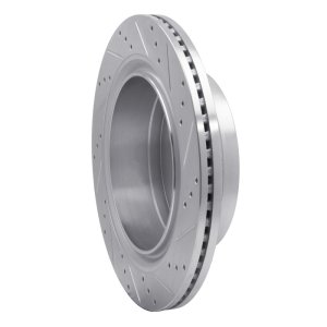 Ford F-150 Brake Rotor (1) - Rear Left - R1 Concepts - Drilled & Slotted - Silver - `12-`20